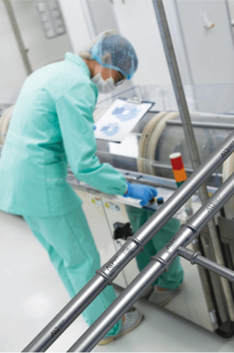 sistema de tuberías del compresor de aire